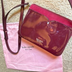 Burgundy Kate Spade Crossbody Bag